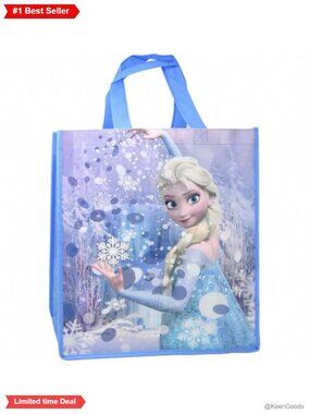 Disney Frozen Elsa Large Reusable Cotton Canvas Tote Bag